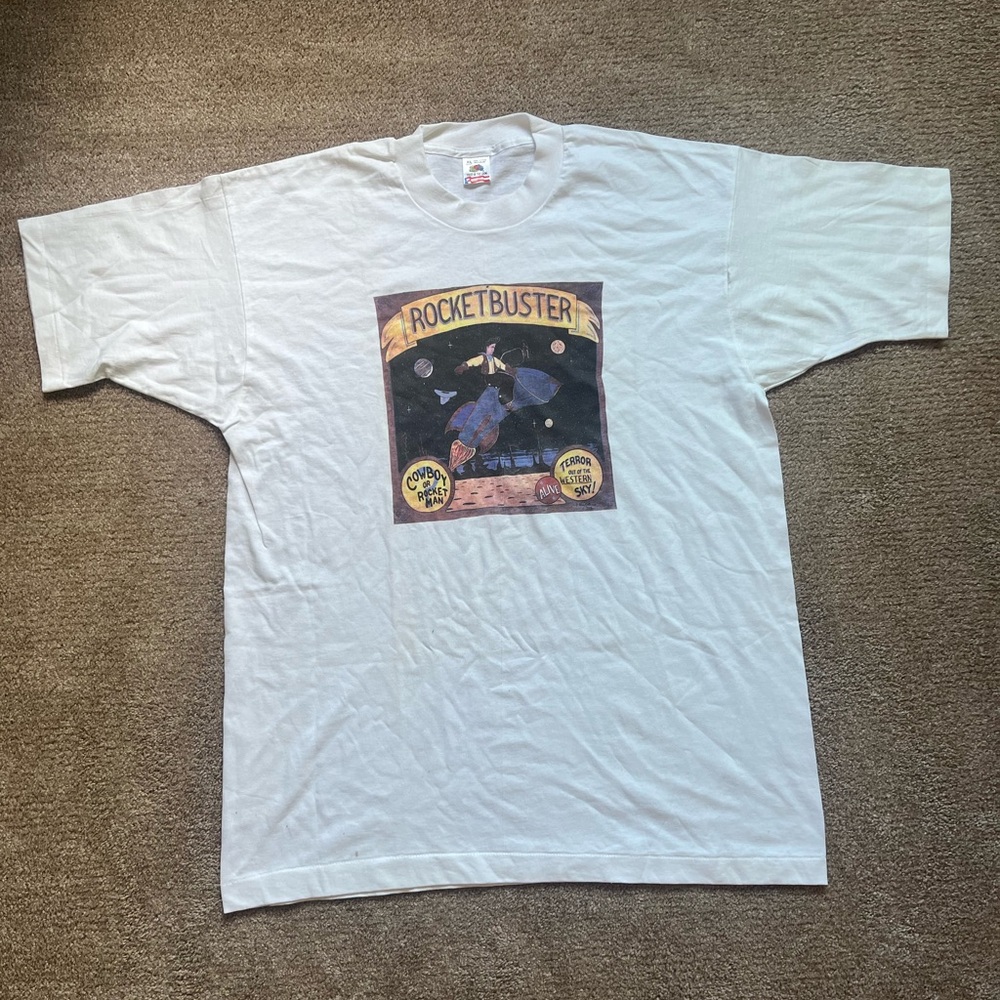 VTG 90’s RocketBusters Boots White Tee